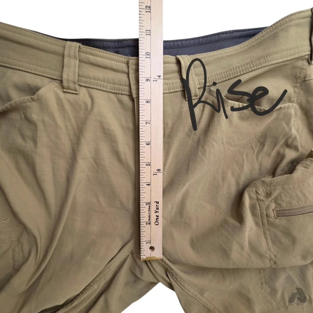 Eddie Bauer Mens Tan Nylon First Ascent Guide Pants 36x34 Cargo Hiking Outdoor